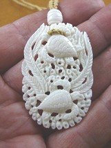 (JBA-03A) 2 SEA TURTLE Seaweed aceh bovine bone Jewelry Pendant Necklace turtles - £31.95 GBP