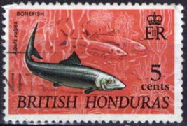 ZAYIX -British Honduras 218 Used 5c Bonefish - Marine Life 041123-S163 - £1.19 GBP
