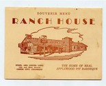 Ranch House Souvenir Menu Canon City Colorado 1950&#39;s Ethel &amp; Lester Long  - $37.62