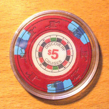 (1) $5. DISCOVERY CRUISES CASINO CHIP - Miami, Florida - 2009 - £7.03 GBP