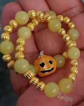 Pumpkin Bead Bracelet - £5.75 GBP