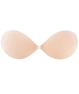 Women Adhesive Bra Strapless Sticky Invisible Push up Silicone Bra Beige - $14.99