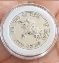 Silver Plated Sikh The King of Kings Guru Gobind Singh Ji Khalsa 1699 Token Coin - £27.73 GBP