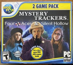 Mystery Trackers FOUR ACES &amp; SILENT HOLLOW Hidden Object 2 Pack PC game ... - £3.98 GBP