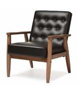 Baxton Studio BBT8013-Black Chair armchairs,Wood, Black - $215.59