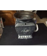 Rimports Scentsational Slate Gray Ceramic Fleur-de-Lis Wax Warmer SC-168 - £21.37 GBP