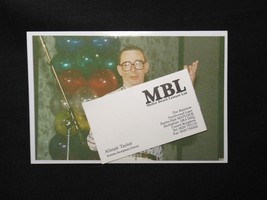 Beatles Alistair Taylor Photo 1991 &amp; Authentic MBL Business Card  - $56.00