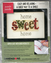 Punch Needle Kit Home Sweet Home by Dimensions 5 x 7 Cross Stitch Embroi... - $5.95