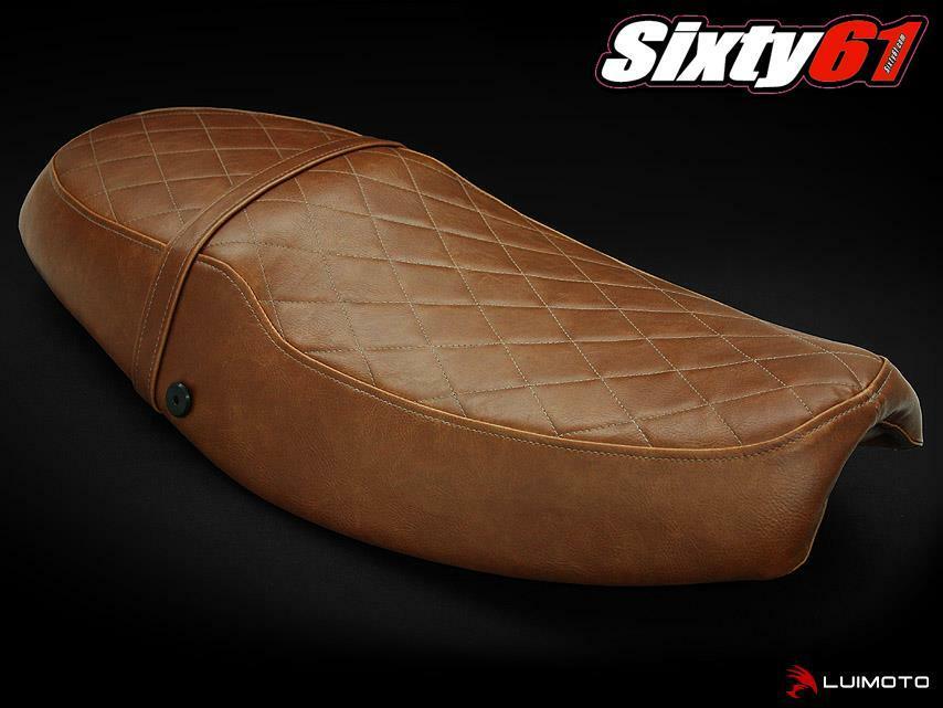 Triumph Thruxton Seat Cover with Gel 2004-2013 2014 2015 Luimoto Brown Vintage Item image 2