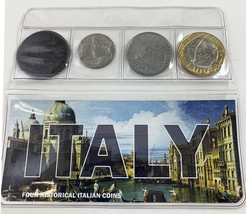 Italy, 4 Historical Coins in Album with COA - $23.51