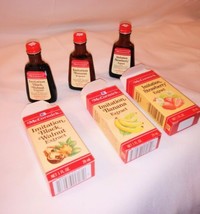 Collectible McCormick Imitation Extract Bottles Brown Red Yellow Lot of 3 Prop - $21.77