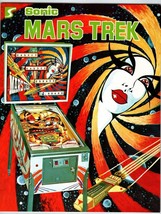 Mars Trek Pinball Machine FLYER Original 1977 Vintage Coin-Op Amusement Game Art - £28.81 GBP