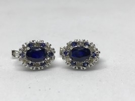 sapphire tops, sapphire earring, sapphire jewelry, sapphire ,blue sapphi... - £120.34 GBP