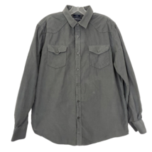 American Rag Corduroy Western Shirt Men&#39;s Size Large Long Sleeve Button Front - £7.55 GBP