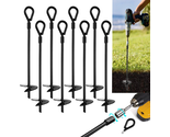 15” Ground Anchors (8Pcs) Easy to Use with Drill, 3&quot; Helix Diameter, Hea... - £28.11 GBP