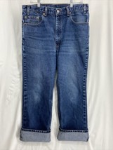 Vintage Levi&#39;s 517 Size 38x30 Men&#39;s Blue Denim Jeans Bootcut USA Made - £26.57 GBP