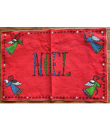 Vintage Christmas Noel Angels Place Mat Runner 18&quot; x 12&quot; - £3.14 GBP