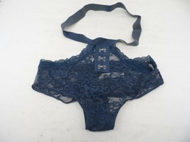 Adore Me Women&#39;s Cheeky Lace Mesh Panty 07913 Ensign Blue Size Small - $4.74