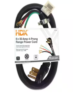 HDX 6 ft. 50 Amp 4-Prong Range 6 Gauge Power Cord 575052 - $27.55