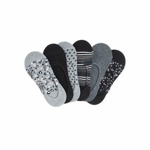 No Boundaries Women&#39;s Liner Socks 6 Pair Shoe Size 4-10 Animal Print Dots Stripe - £11.45 GBP