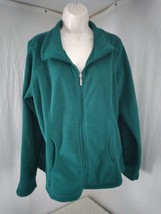 Falls Creek Green Fleece Jacket Full Zip Two Pockets (Size XL) - £10.99 GBP