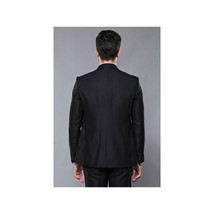 Men 3pc European Vested Suit WESSI by J.VALINTIN Extra Slim Fit JV9 Black corded image 7