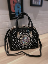 Ladies leather handbag famous designer ladies shoulder bag new girl clutch bag c - £73.98 GBP