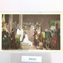 Vintage Baptism of Pocahontas Jamestown Virigina Postcard 1930s Unused B... - $244.64 MXN