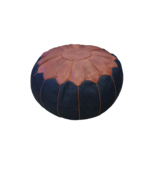 Ottoman jean leather pouf, Moroccan leather pouf, moroccan pouf, pouffe,... - $2,195.29 MXN