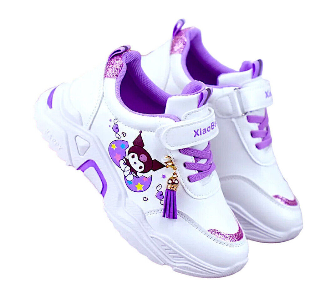 Kuromi Women Sneakers Thick Sole Glitter Accents Comfort Sports Shoes Trainers
