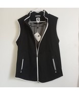 FJ Golf Black Zip Front Vest FOOTJOY Sleeveless Jacket Ruched Back NWT P... - $1,552.67 MXN