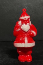 1 hard Plastic Santa ornament 1950s Retro Rosbro? unpainted eyes - $19.79