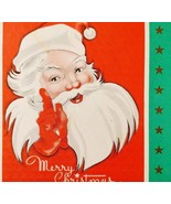 C1960s Merry Christmas To All Greeting Card Used Bi-Fold Santa Claus E85G - $19.99
