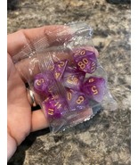 Mystic Fairy Polyhedral Dice Set RPG DnD Glitter Pink Purple - $13.65 CAD