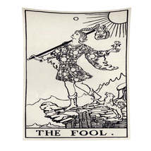Anyhouz Tapestry Beige Fool 150X130 cm Tarot Card Psychedelic Scene Art Hippie B - £27.57 GBP