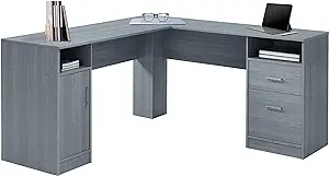 Techni Mobili Functional L-Shaped Computer Desk with storage, L is ?59.5... - $317.99