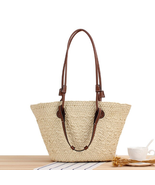 Bohemian Straw Bags Summer Beach Luxury Shoulder Bag Woven Vegetable Bas... - £22.25 GBP
