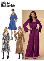 Butterick Sewing Pattern 6622 Dress Jumpsuit Misses Size 14-22 - $8.06