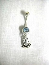 OCEAN SAILING NAUTICAL SAILBOAT BY THE SEA BEACH FUN CHARM 14g BLUE BELL... - $4.99