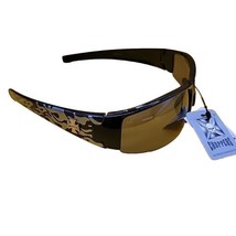 NEW Choppers Shades Half Rimmed Black Frame W/ Silver Flame 6579 - $5.13