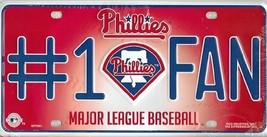 Philadelphia Phillies # 1 Fan Metal License Plate New & Officially Licensed - $9.70