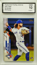 Graded 10! &quot;The&quot; Bo Bichette Rookie! 2020 Topps Baseball Card #78 Blue Jays - £94.12 GBP