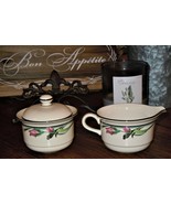 Lenox Chinastone Midnight Blossoms Creamer &amp; Lidded Sugar Bowl *Sugar ha... - £38.93 GBP