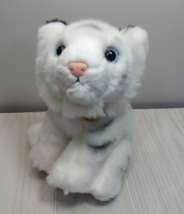 Aurora Miyoni Tots plush white tiger cub blue eyes sitting - £7.08 GBP