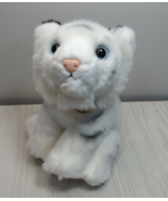 Aurora Miyoni Tots plush white tiger cub blue eyes sitting - £6.99 GBP