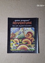 Atari 2600 Adventure reproduction label - €3,45 EUR