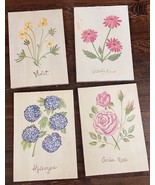 4 PC Pottery Barn Kids Wooden Flower Decor  13” x 9.25” - $57.61 CAD