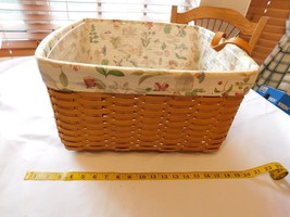 Longaberger Hand Woven Basket with Insert 2000 19&quot; Wide X 9.25&quot; Tall Md Wash Day - £185.09 GBP