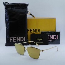 FENDI FE40110U 30L Gold/Yellow Gold Mirror 59-13-140 Sunglasses New Auth... - $239.77