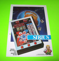 SIRIUS By HELLOMAT AUTOMATEN ORIGINAL GERMAN TEXT SLOT GAMBLING MACHINE ... - $27.00